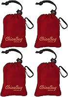 Vista 1 de ChicoBag Bolsa de comestibles reutilizable compacta original con bolsa adjunta y clip de mosquetón, perfecta para compras, viajes, organización