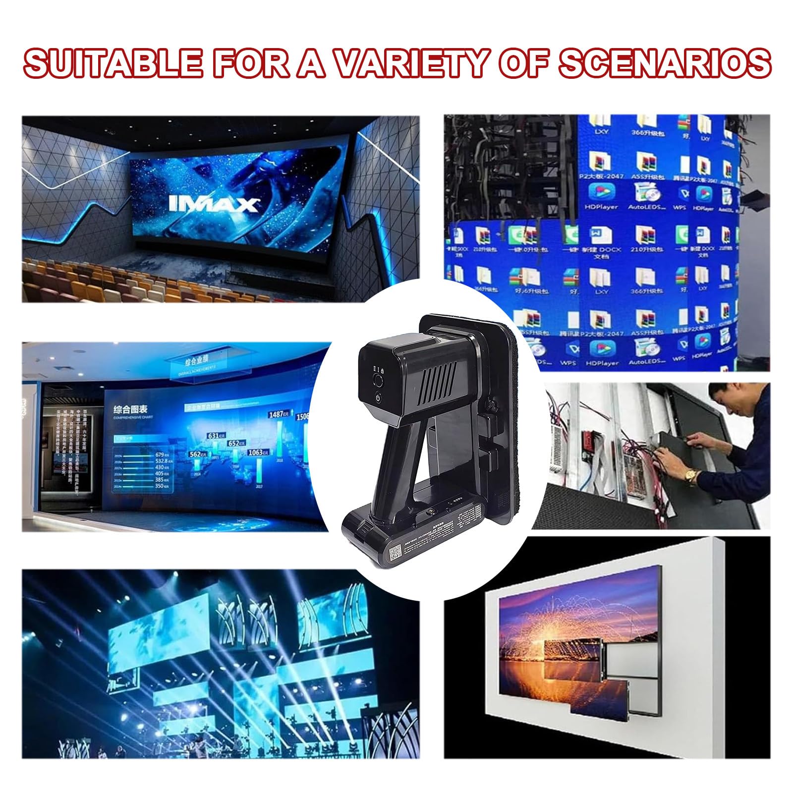Ventosa eléctrica al vacío, Pantalla LED eléctrica, Mantenimiento Frontal, Ventosa de vacío, para Pantalla LED, Capacidad de elevación de 66 Libras, Uso Continuo 20min