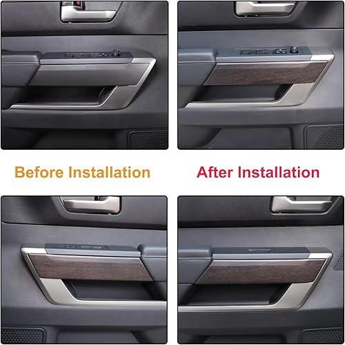 Miniatura 5 de Aunginsy Cubierta de tira de panel interior de automóvil compatible con Toyota Tundra 2022 Sequoia 2023 Cubierta de protección para el panel de la