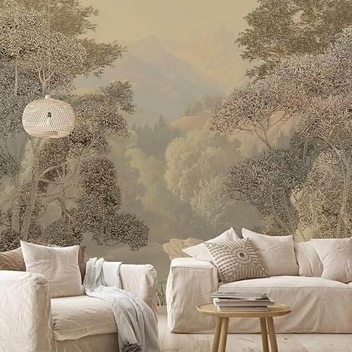 Papel pintado de selva tropical, paisaje, árbol, murales de pared para dormitorio de 159 x 107 pulgadas (no despegar ni pegar)