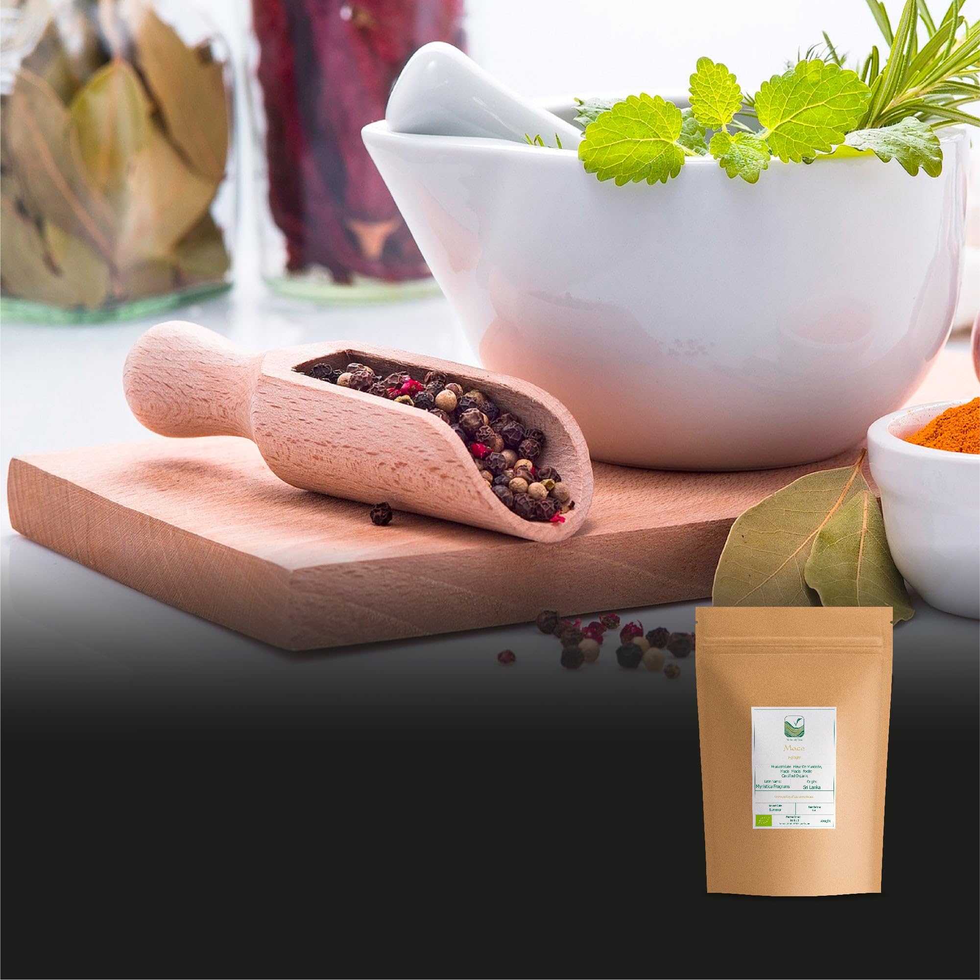 Maza Toda Especias Orgánicas - Myristica Fragrans | aroma cálido y dulce perfecto para caldos arroces postres navideños y platos especiados