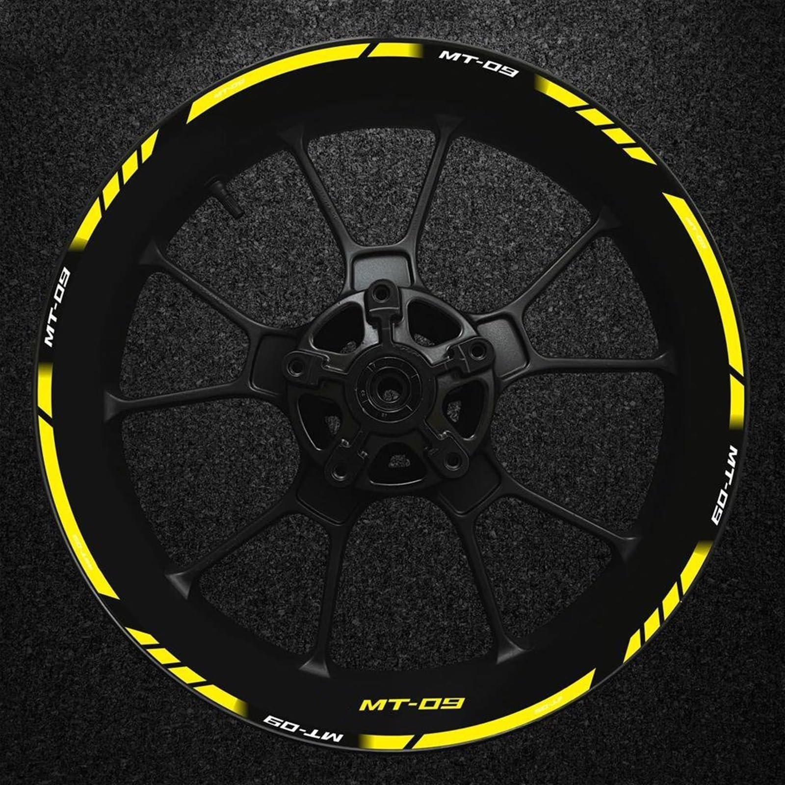 Motorcycle Wheel Sticker Rim Decal Hub Stripe Tape Waterproof Decals for Yamaha Mt-09 Mt09 Decorative(Color5)