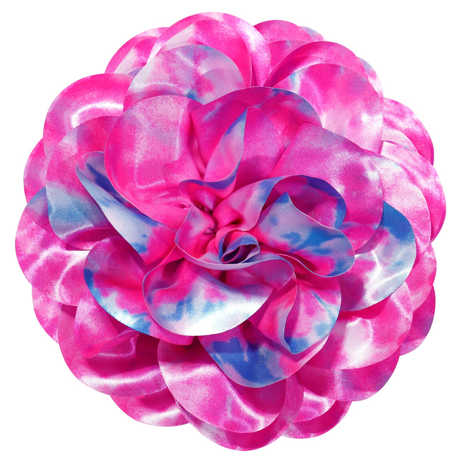 Big Flower Dainty Satin Fabric Rose Flower Brooches Large Rose Flowers Satin Lapel Brooches for Women Wedding Dinner Party Decoration 7.48 Inches