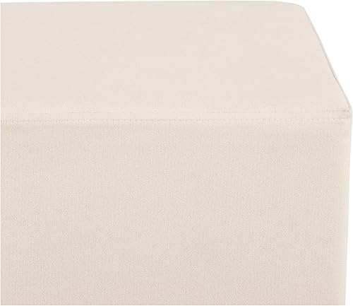 Miniatura 73 de Seville Classics Reposapiés otomano de tela acolchada, asiento acolchado para dormitorio, dormitorio, loft, sala de estar, entrada, pasillo, Azul