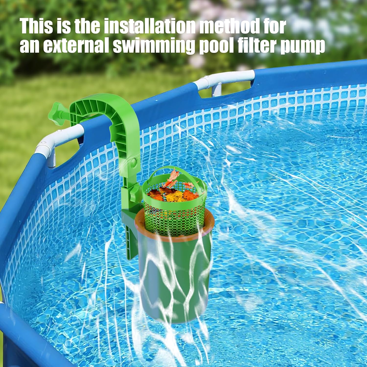Pool Skimmer Baskets for Small Above Ground Pools, Above Ground Pool Skimmer Wall Mount, Pool Accessories for Trapping Leaves, Hair, Particles, and Floating Debris (Wall-Hung Style)