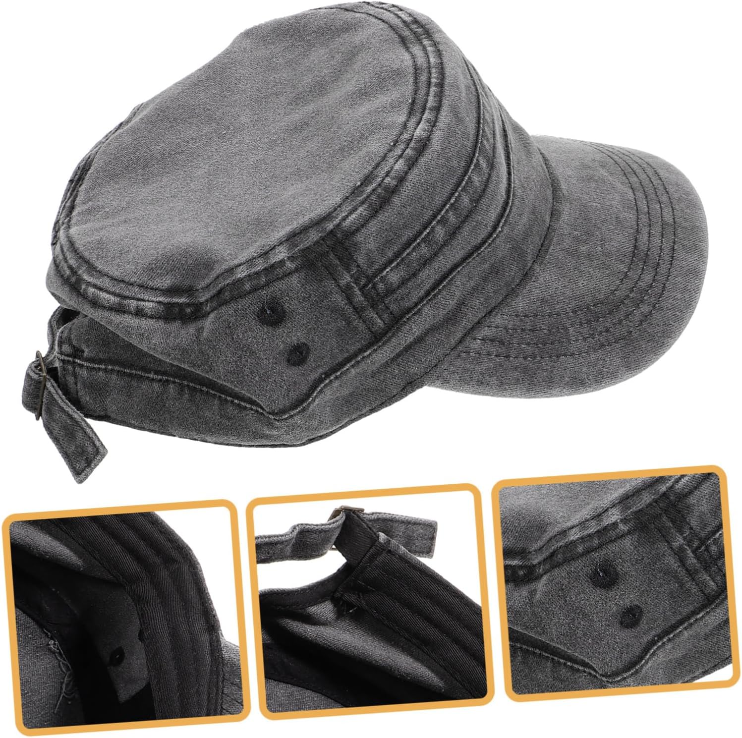 Mikikit Flat Cap Hat Sports Cap for Men Stylish Baseball Cap Running Cap Outdoor White Sun Caps Tennis Cap