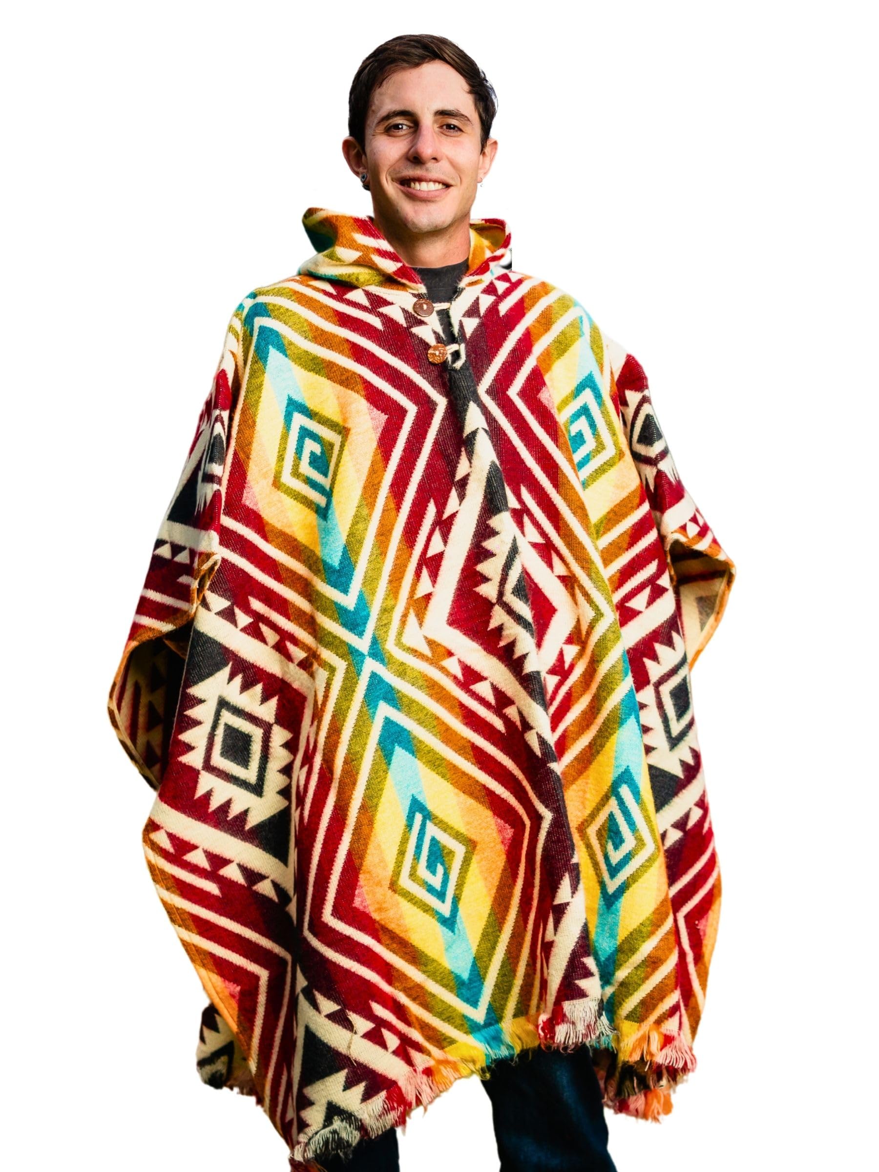 Ponchos for women | Alpaca poncho | Native American Clothing | Mexican Poncho | Luxuriously Panchos Soft and Durable | Ruanas for womens | Shawl Alpaca Wool-image-49