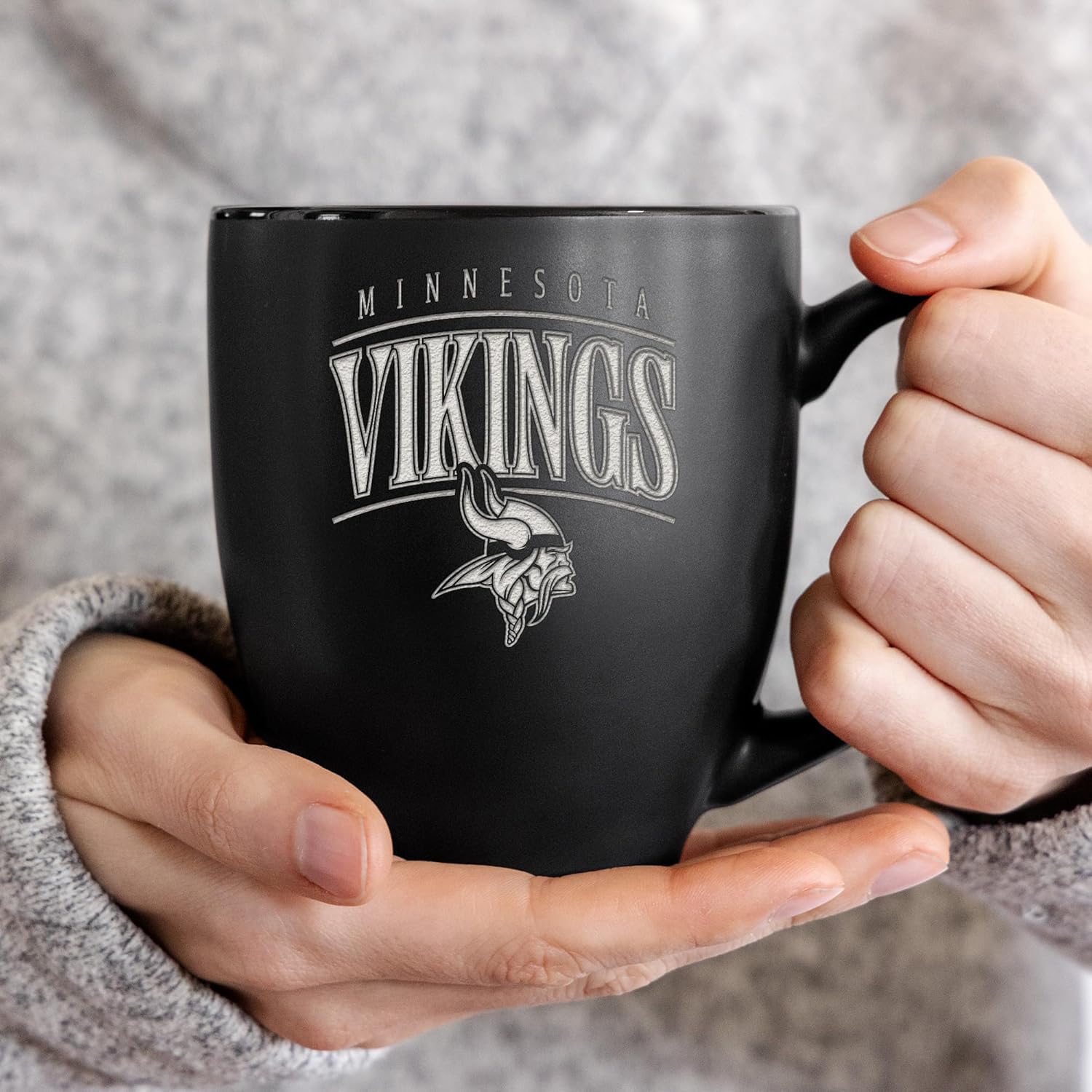 Rico Industries NFL Minnesota Vikings Black All Over Chrome Frame 12" x 6" Car/Truck Auto Accessory - Image 2