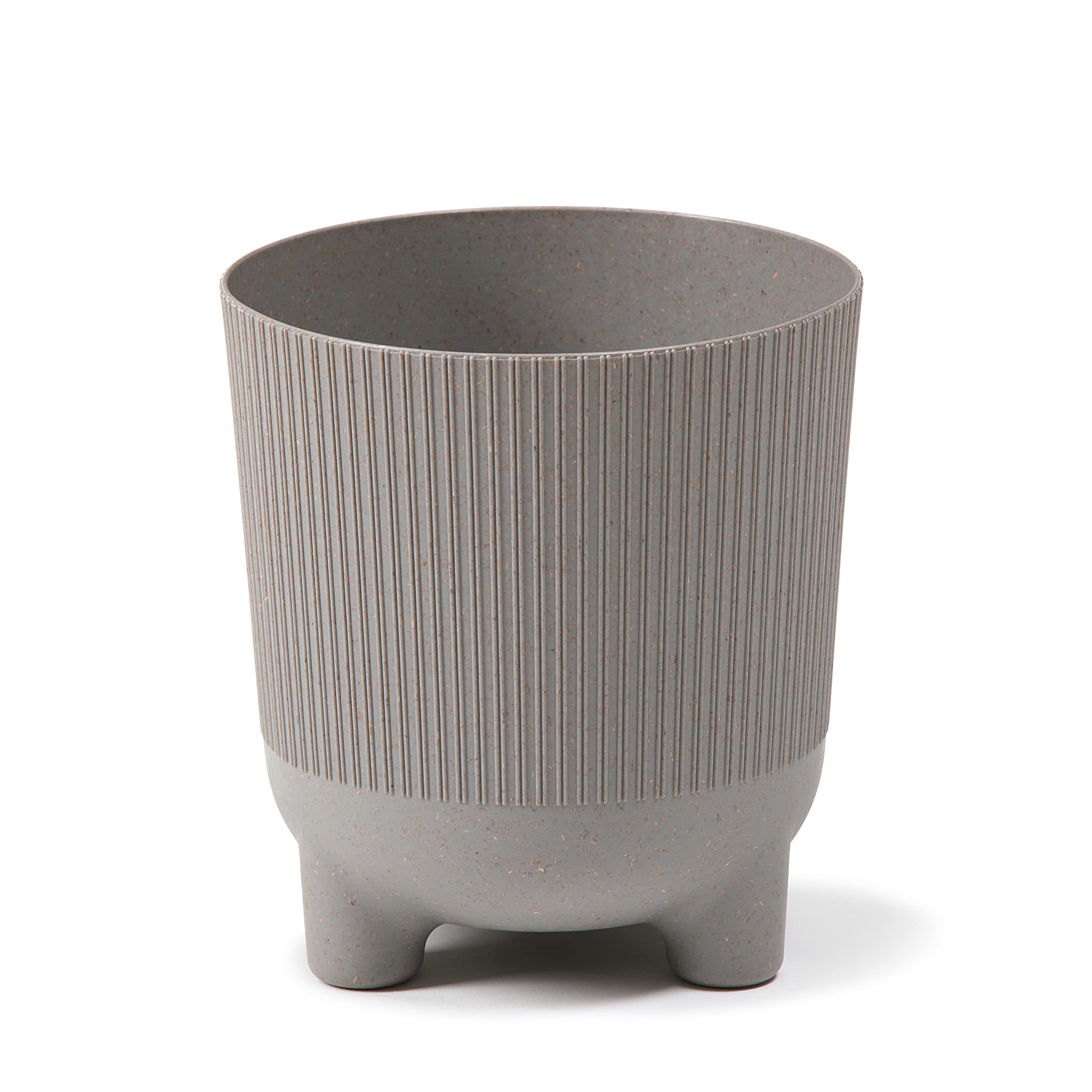 Lamela ARIA ECO WOOD JUMPER Flowerpot Herb Plant New Season 2022 Balcony Garden Container Bucket Unique Surface Design Origina Kids Room impress? (Ø 14 cm, Grey)