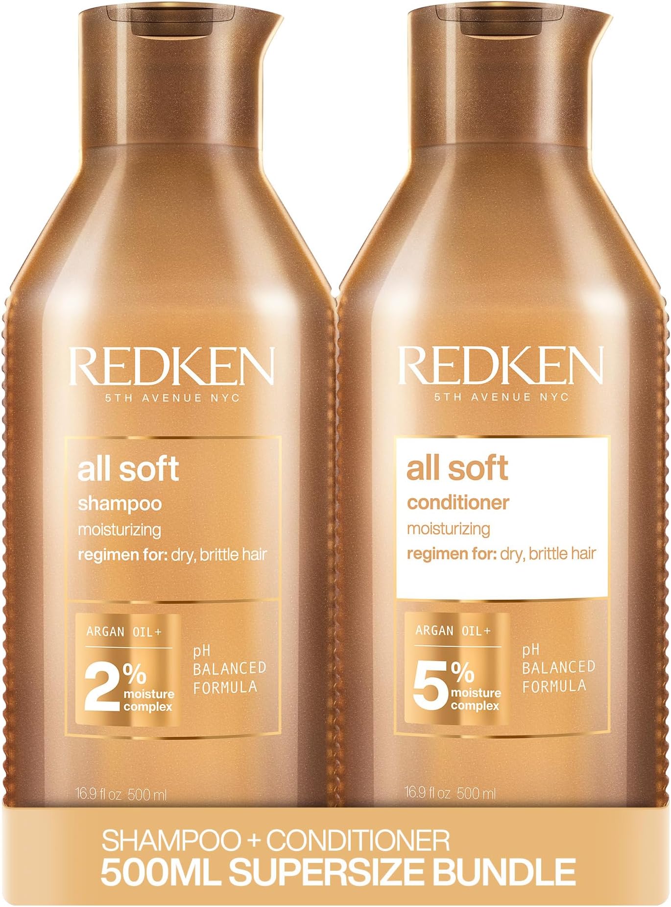 All Soft Shampoo and Conditioner Set for Dry Hair, With Argan Oil, Intense Softness and Shine