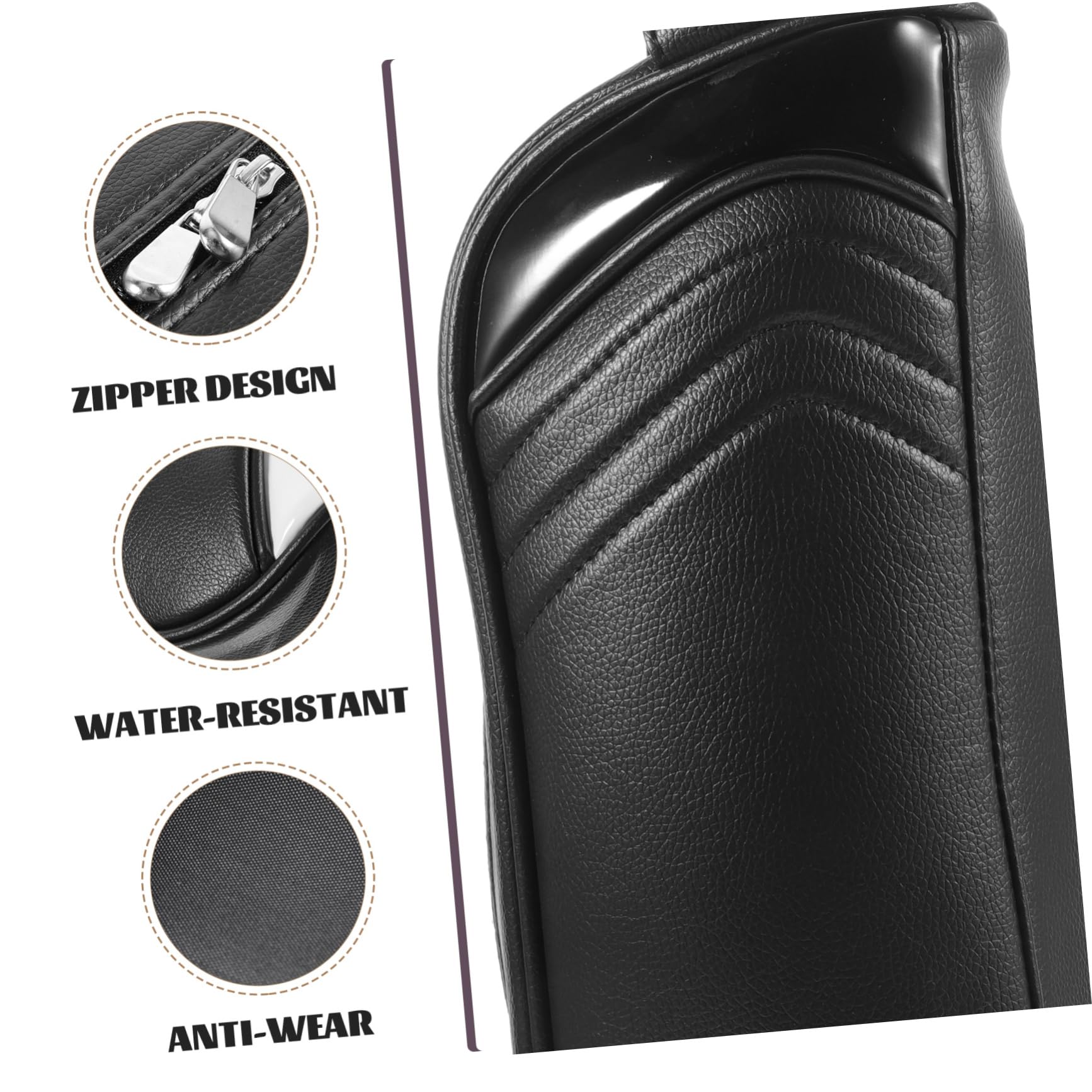 Bolsa para Zapatos de Golf, Cuero Negro, Multifunción