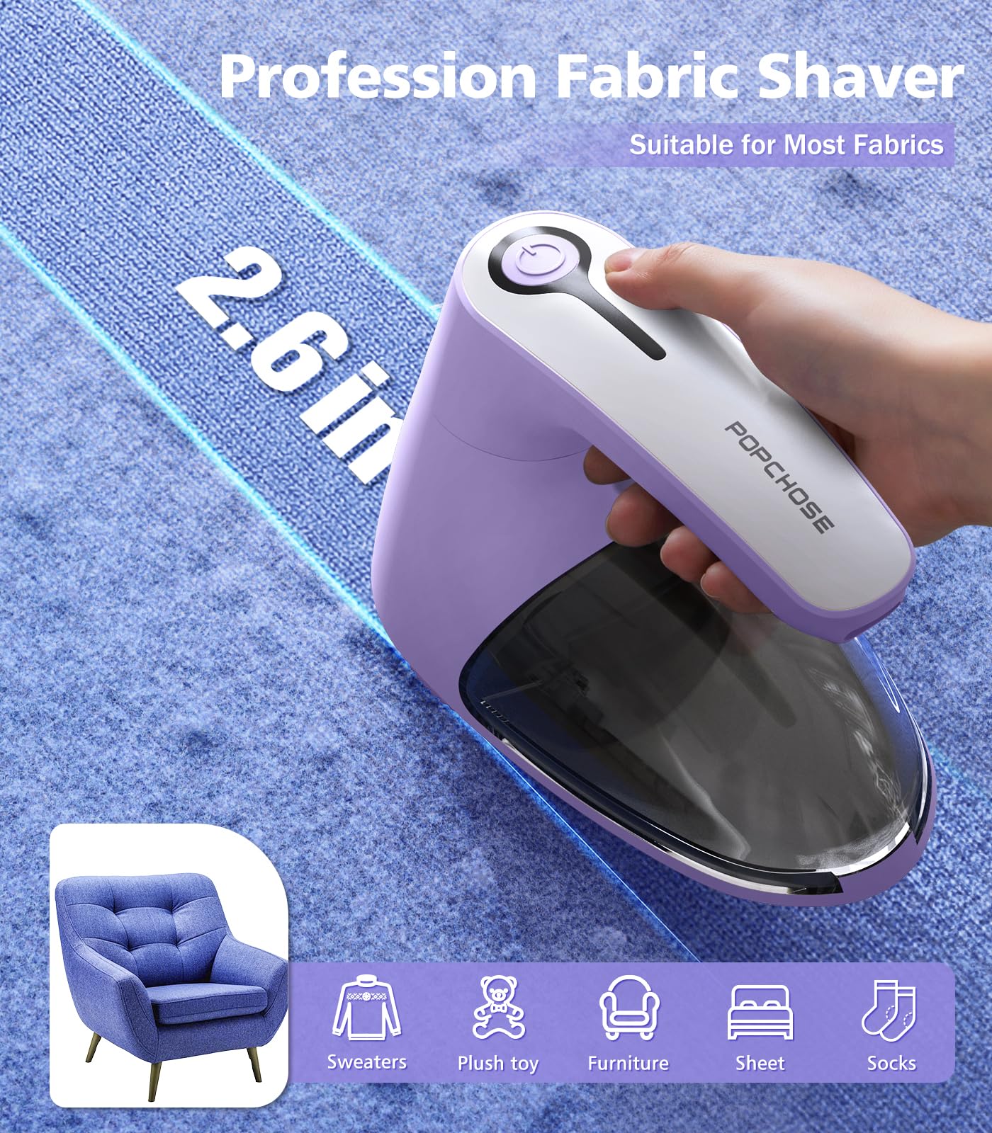 POPCHOSE Rasoir à tissu Violet