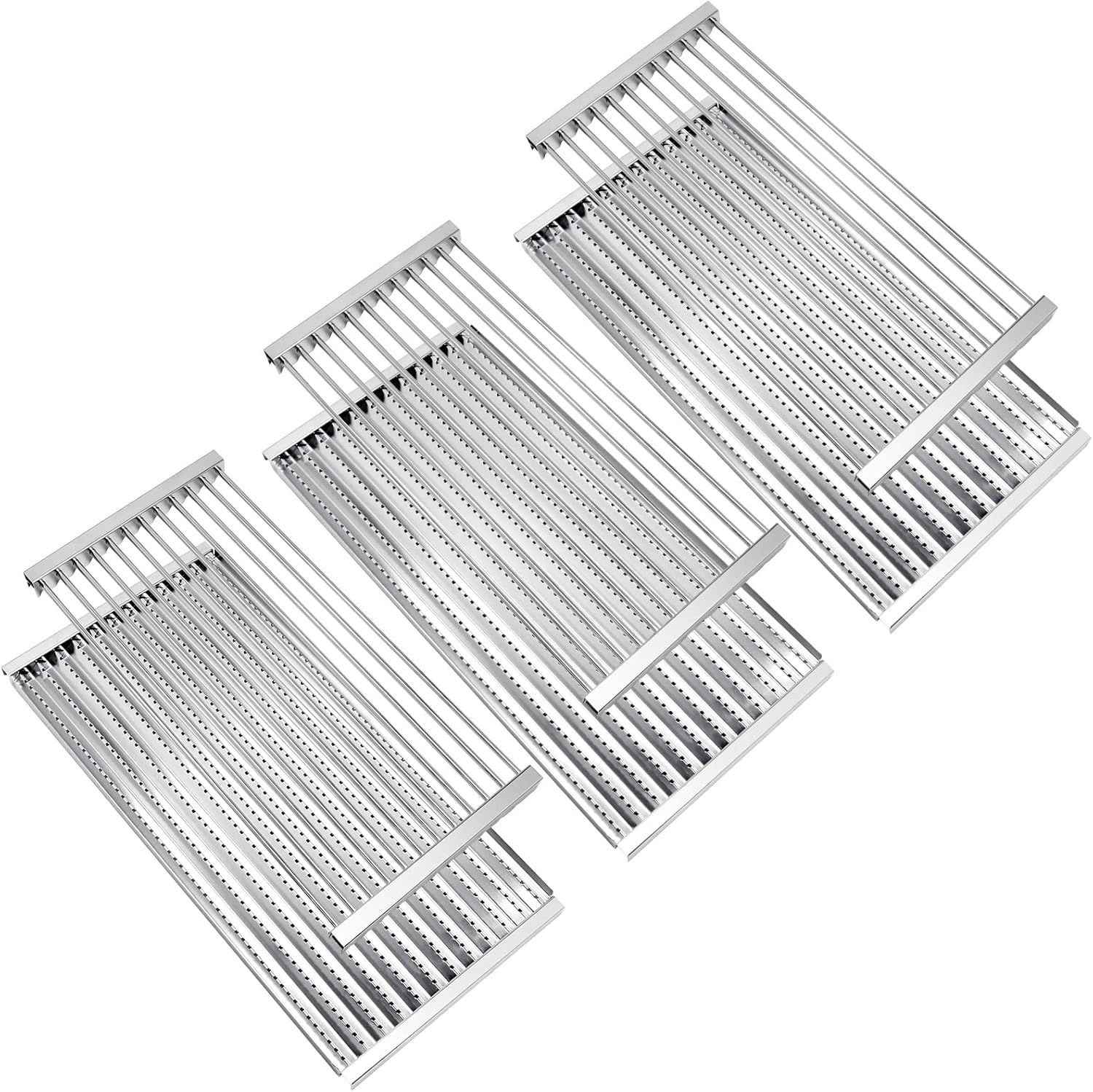 Criditpid Grill Emitter Plate & Grid Kit for Charbroil Tru-Infrared 463241314 463268008 463241313 463241013 463243812 463257010, 3-Pack Stainless Steel Cooking Grates.