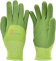 Vista 12 de G & F Products JustForKids Kids Garden Work Gloves Soft Cotton or Synthetic Leather, Dirt-Resistant, Non-Slip, Knit Wrist