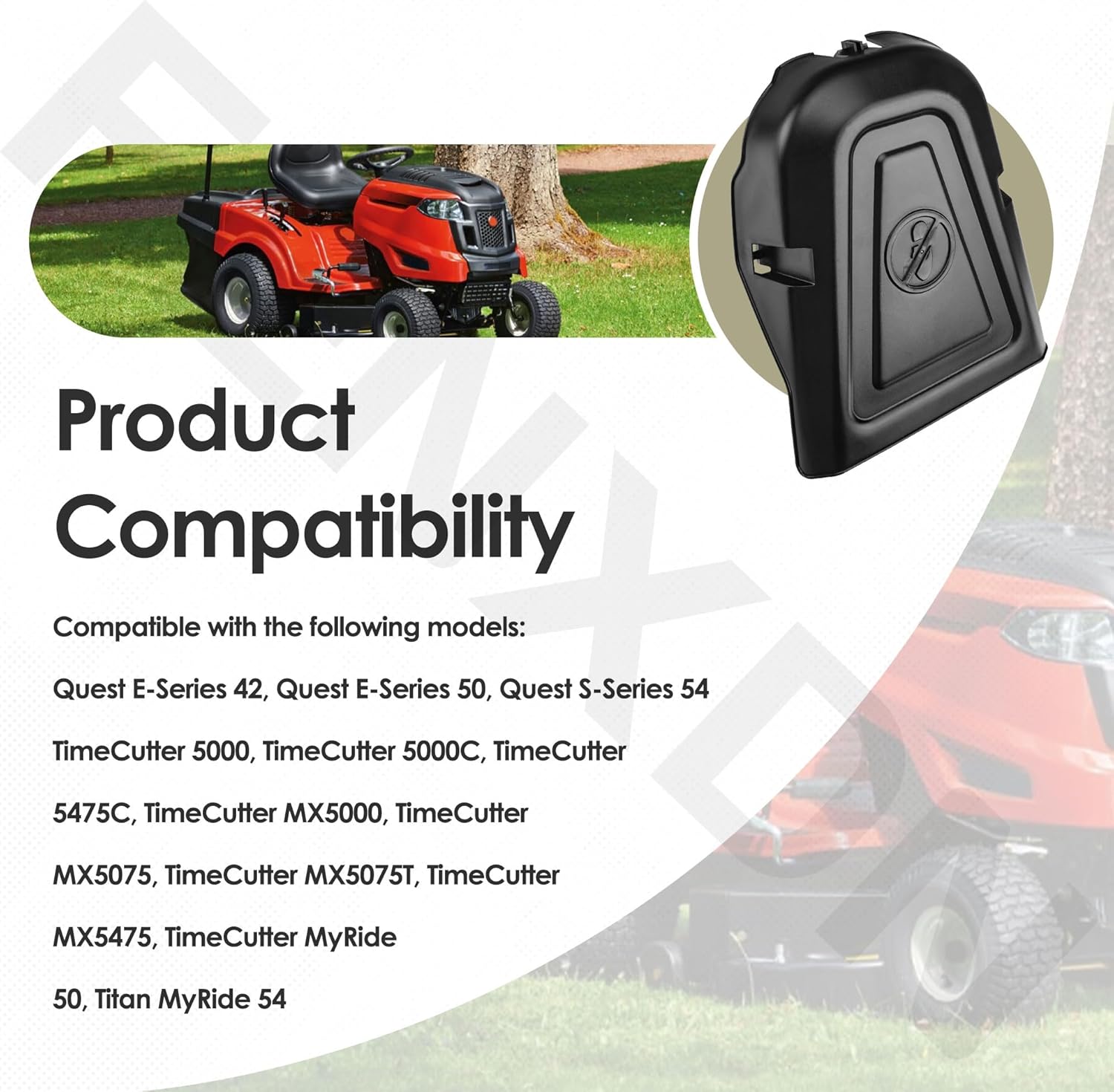 2 Pack 144-1906 Belt Cover Compatible with Ex-Mark Quest E-Series Zero Turn Mowers QZE725GKC50200 QZS735GKC54200 QZS708GEM54200, 144-1906 Belt Cover Compatible with Toro Mowers