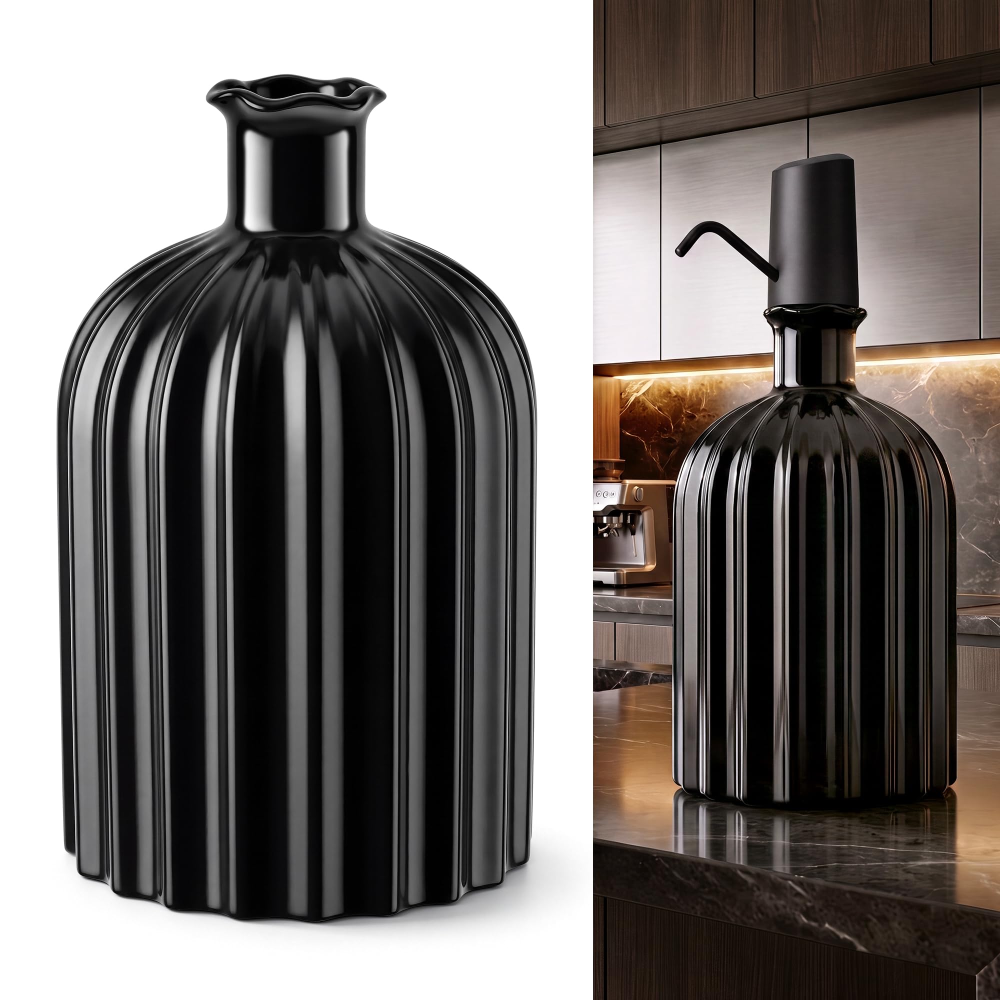 Photo 1 of HappyAlley 5 Gallon Water Jug Cover - Black