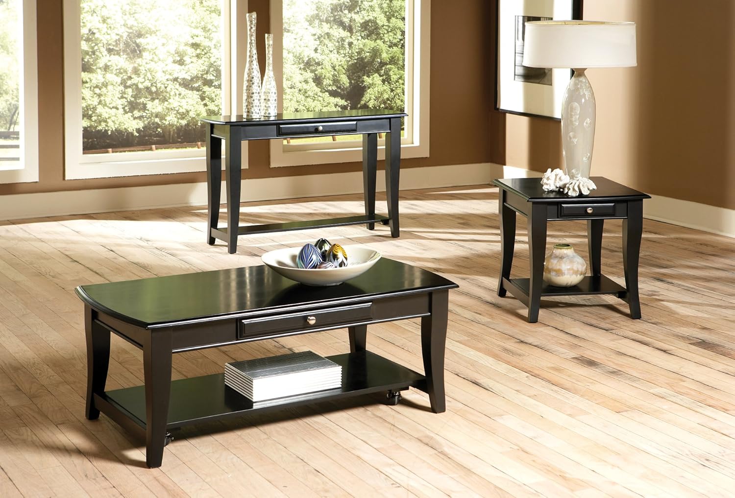 Hamilton Console Table Finish MultiStep Black Home