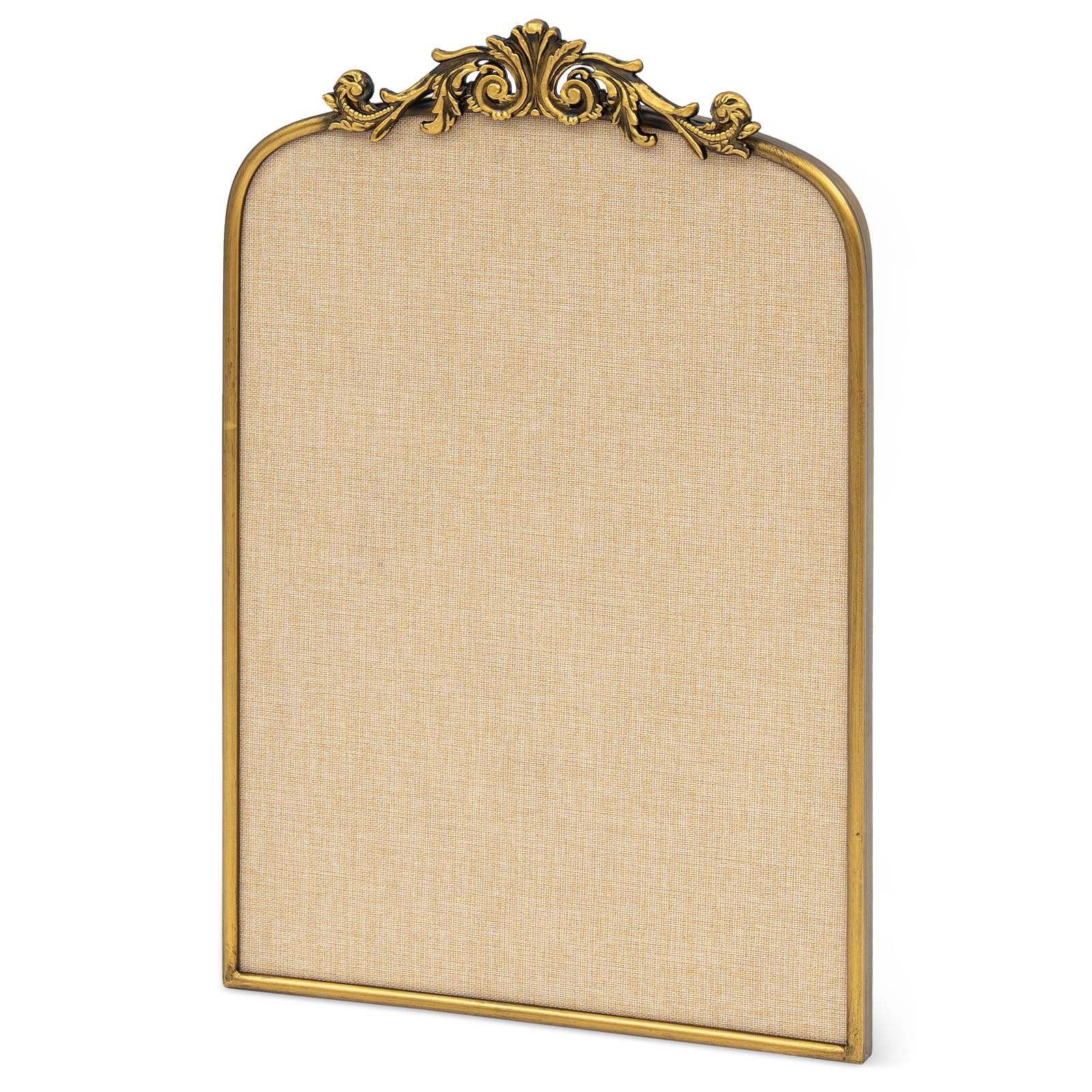 Elegancka tablica do przypinania z żywicy syntetycznej z akcentami kwiatowymi, 40 x 61 cm, w stylu vintage, korkowa tablica z artystyczną żelazną ramą, do dekoracji domu i biura