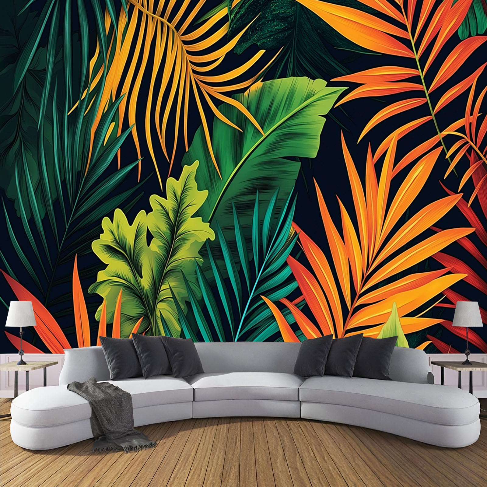 Revêtement mural feuilles de palmier géométriques au design unique haut de gamme