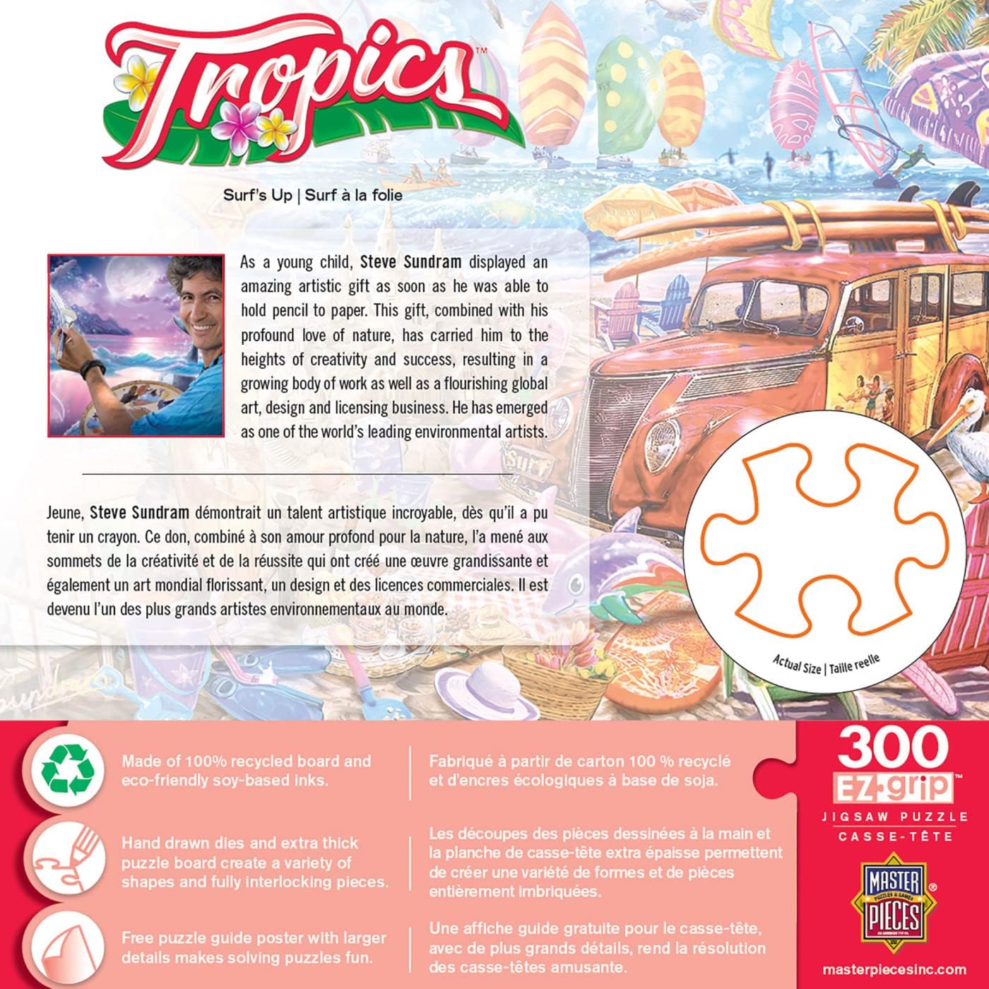 MasterPieces 300 Piece EZ Grip Jigsaw Puzzle - Surf's Up - 18"x24"