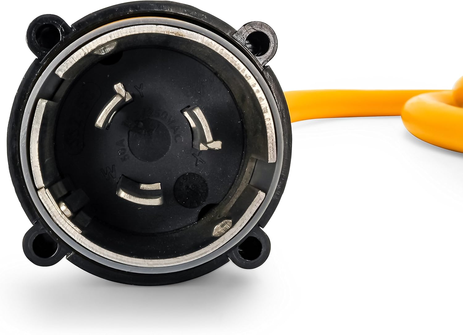 Camco PowerGrip 25-Foot Marine/Boat Extension Cord with 30M/30F Locking Adapter | Allows for Easy Boat Connection to Distant Power Outlets (55611)