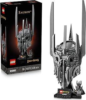 LEGO Icons El Señor de los Anillos: Casco de Sauron - Kit de Maquetas para Adultos - Minifigura Coleccionable y Anillo Úni...