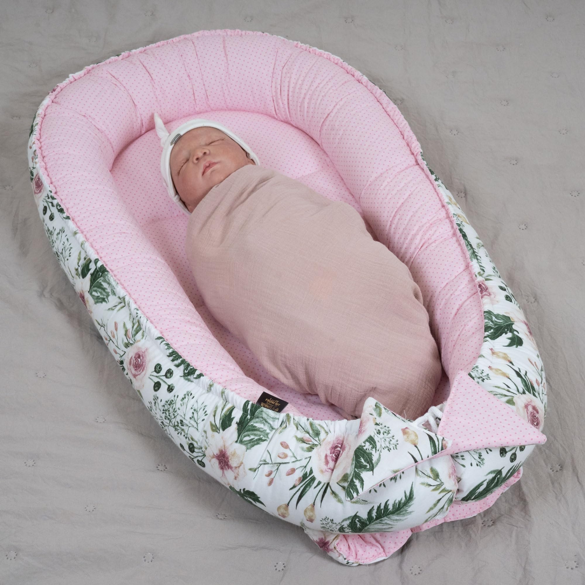 PaLulli Baby Nest Cama Nido de Bebé Recién Nacido para Acurrucarse, Capullo Multifuncional, Reductor Protector de Cuna Cama de Viaje para Dormir Nido bebé Reversible