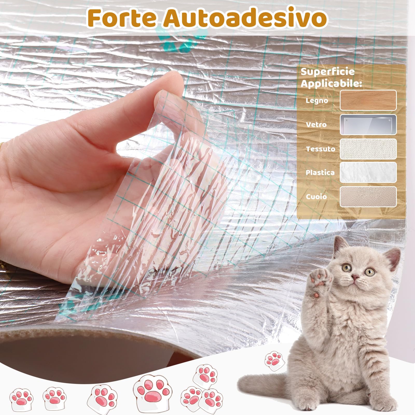 alophoty Tiragraffi Divano per Gatti 200 x 40cm - Tappeto Tiragraffi per Gatti Divano, Protezione Divano Graffi Gatto, Durabile, Facile da Installare