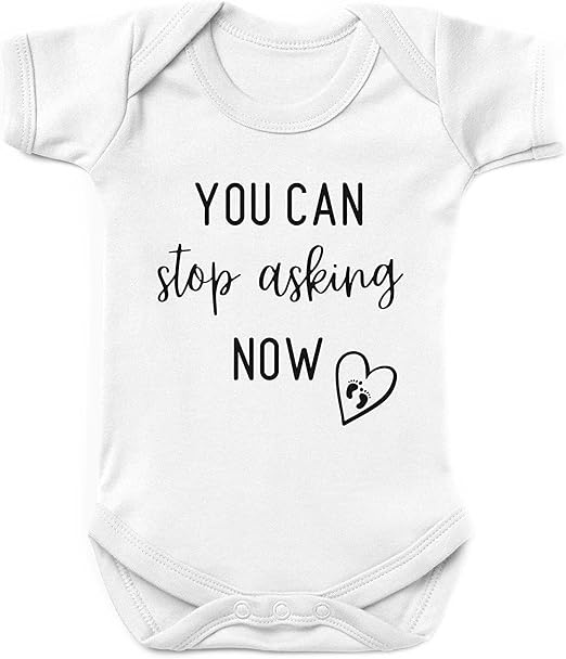 Funny Pregnancy Announcement Gift for Grandparents to be, You can stop asking" Baby Coming Soon Reveal idea for Grandma, Grandpa, Dad, Husband, Aunt, Uncle