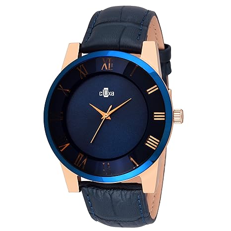 Cloxa Analog Blue Dial Formal Mens Watch