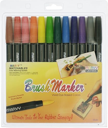 Uchida Marcadores de pincel 12/Pkg-Primary