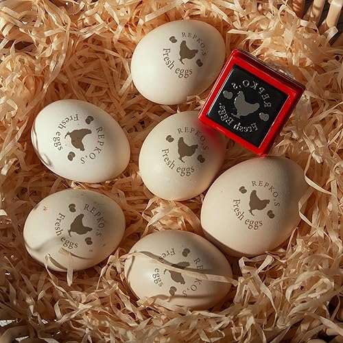 Miniatura 5 de Sello de marcado de huevos – Sello personalizado para cartón de huevos – Sello para huevos frescos – Sello para huevos – Sello de huevo