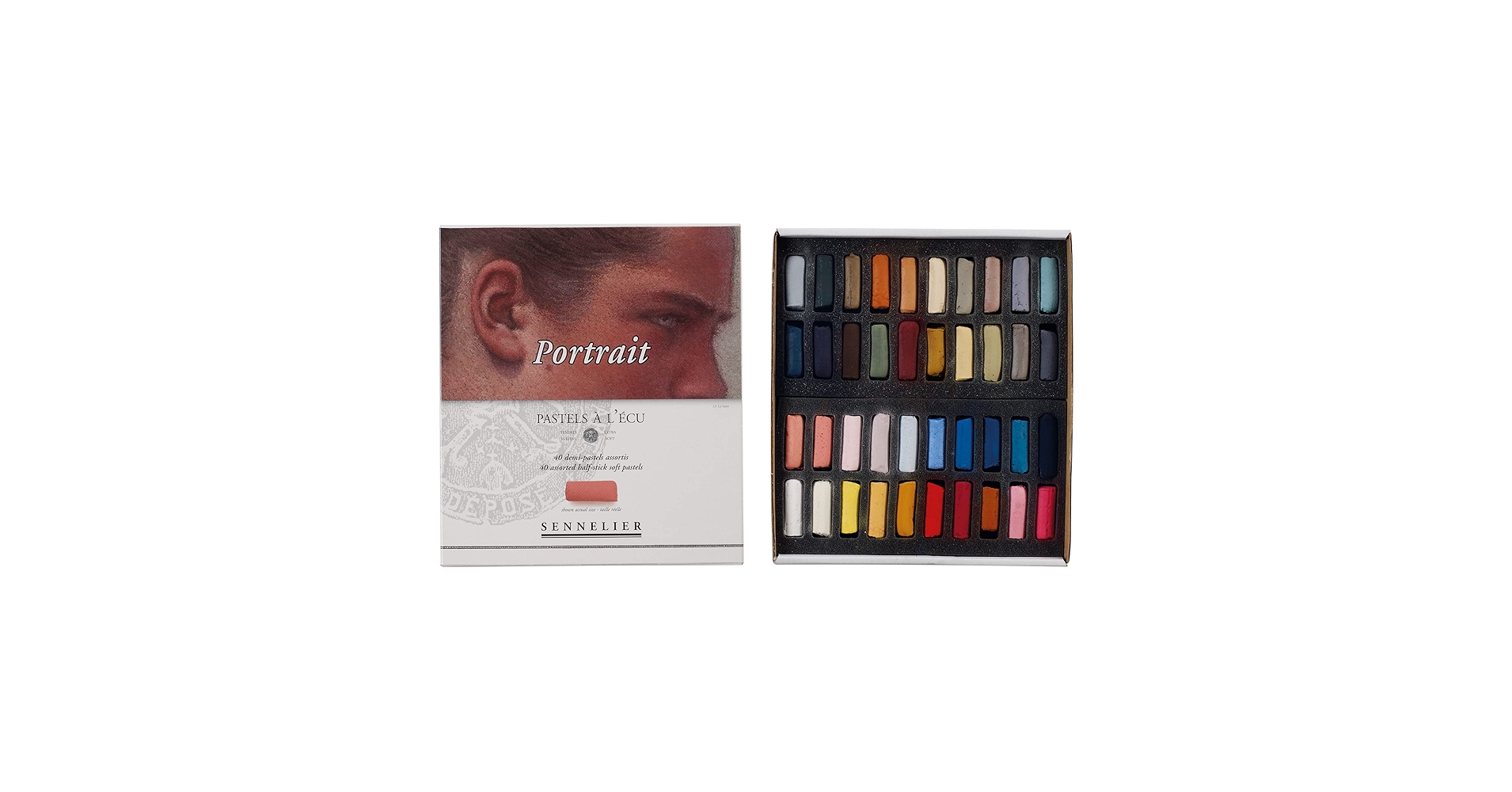セヌリエ　ソフトパステル　40色　ハーフスティック Amazon.com: Sennelier 40 Half Pastel Boxed Set