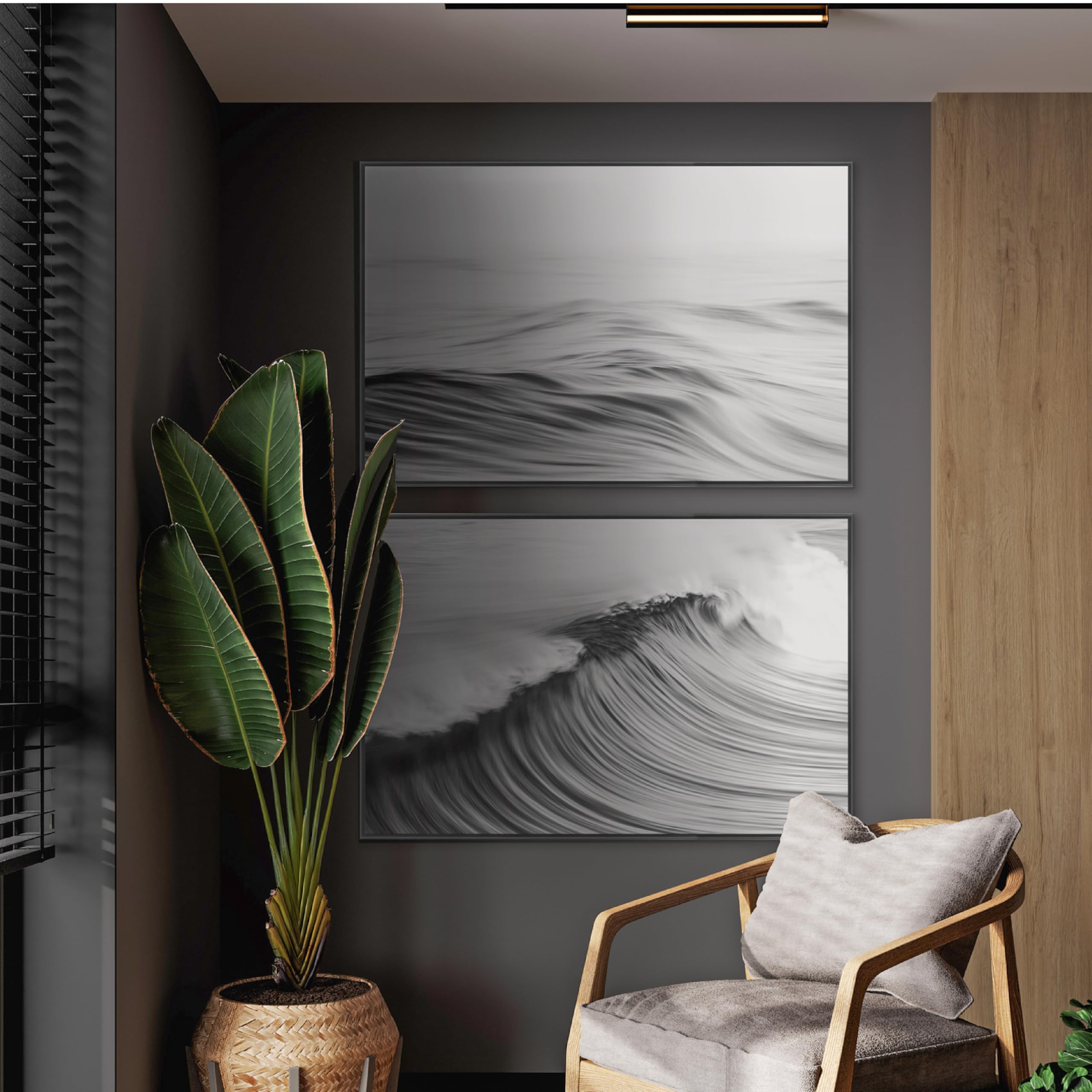 Cornice per Poster MCS Original 56,8 x 86,4 cm, Cornice Nera Leggera, Fissaggio a Parete Verticale e Orizzontale, Grande Cornice per Foto, Poster e Opere d'Arte (Confezione da 2