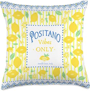 Positano Vibes Only : Zesty Lemons: Amalfi Coast, Italy Throw Pillow