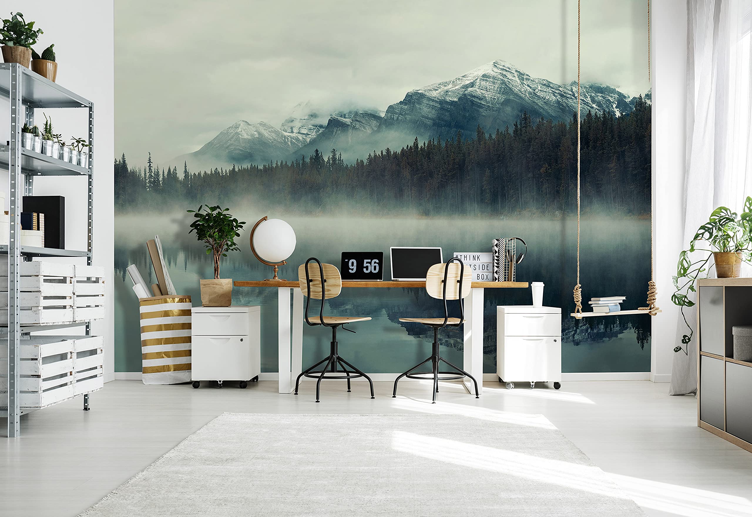 WallArena Vlies Fototapete, Wald, 368x254cm | Fototapeten - Tapeten - für Wohnzimmer Schlafzimmer - Vliestapete Wandtapete Tapete 3D Effekt- inkl. Kleister