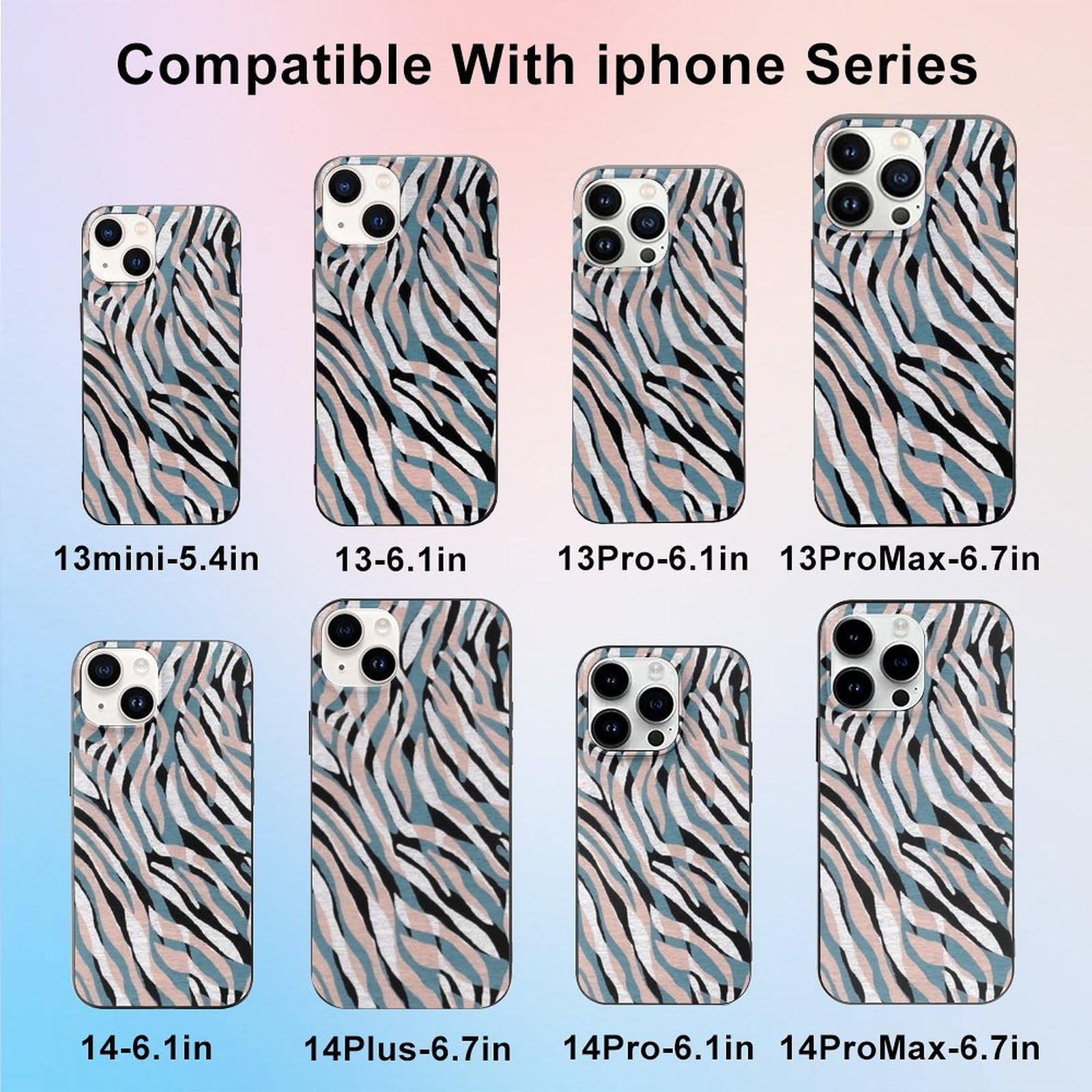 Amazon.co.jp: iPhone12Pro Max ケース シマウマ柄 カラフルなゼブラ