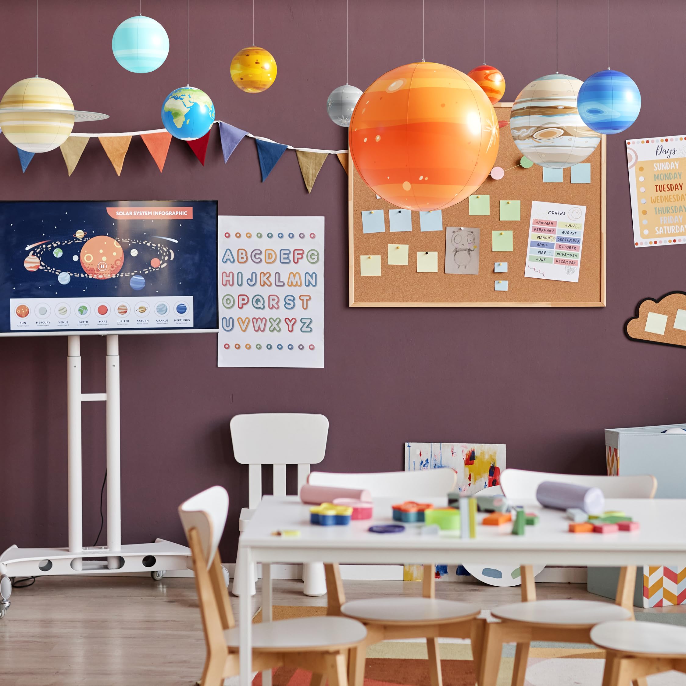 Inflatable Solar System Planets for Kids - Science Toys - Boys Room Decor Ceiling - Space Gifts - Outer Space Themed Party Decorations - Astronomy Gifts for Kids Ages 5-7, 6-8, 8-12 Years Classroom - Image 3