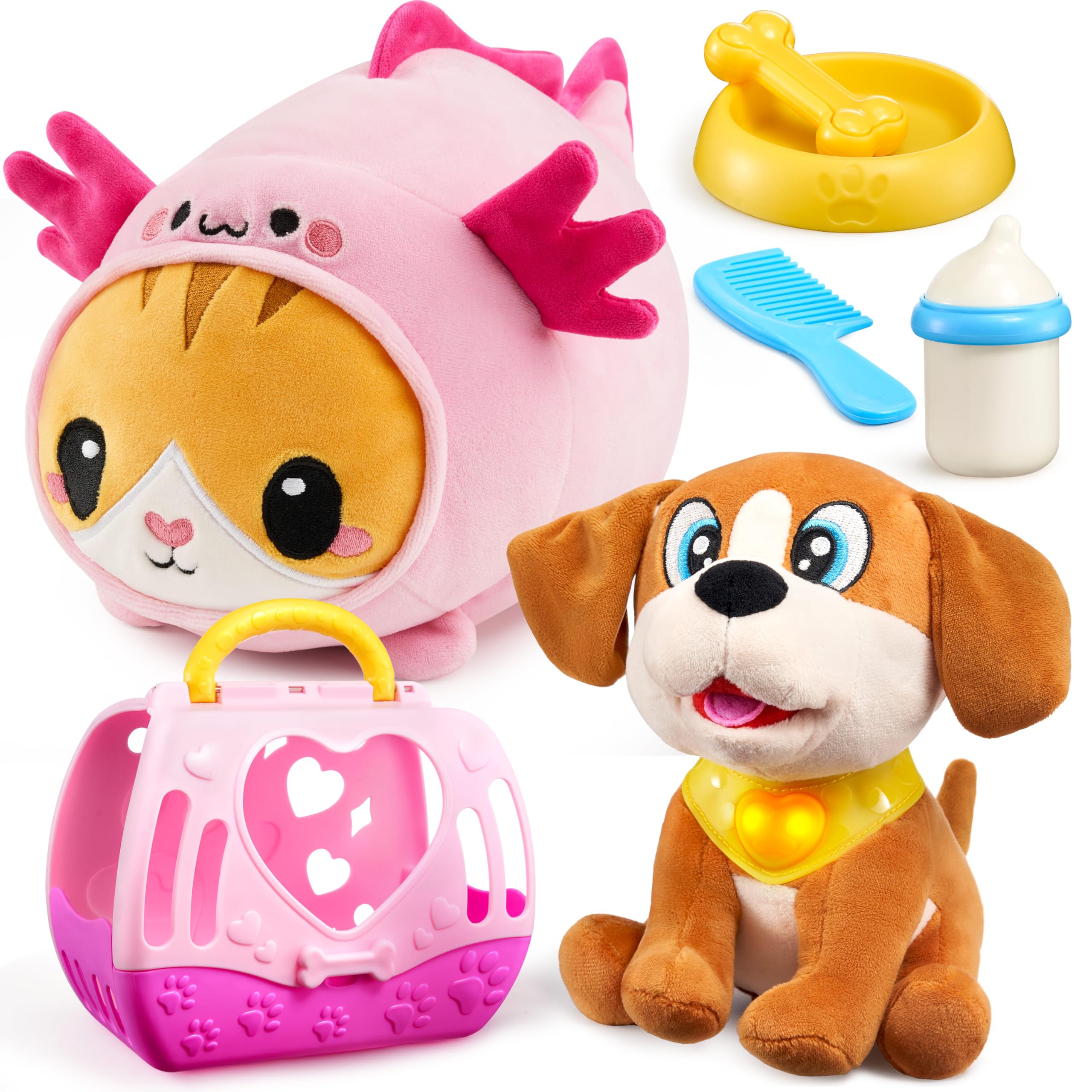 Amazon.com: JOYIN Kawaii Axolotl Cat Plush Toy and Plush Dog Toys