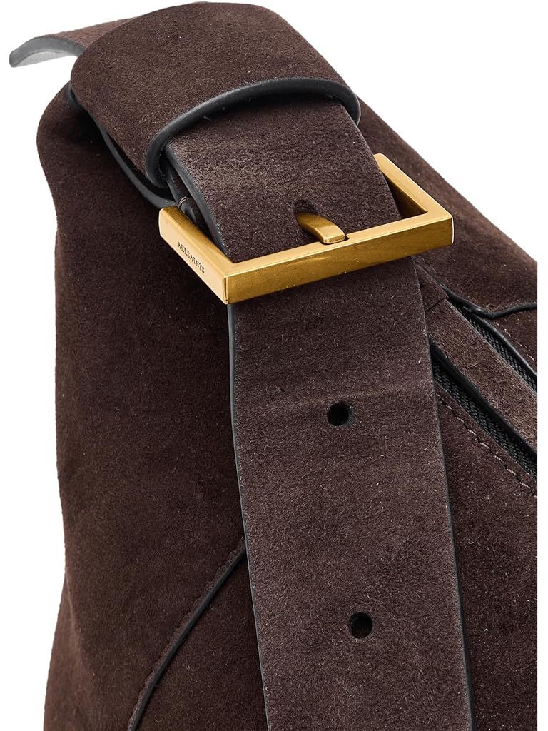 Brown AllSaints Vega Suede Shoulder Bag