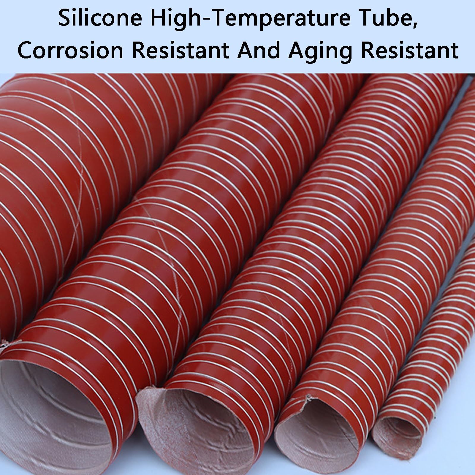 Manguera De ExtraccióN Flexible​,Tubo Flexible De Salida De Aire,Tubo Salida De Gases Calentador,ExtraccióN De Aire Acondicionado PortáTil,Conductos De Alta Temperatura