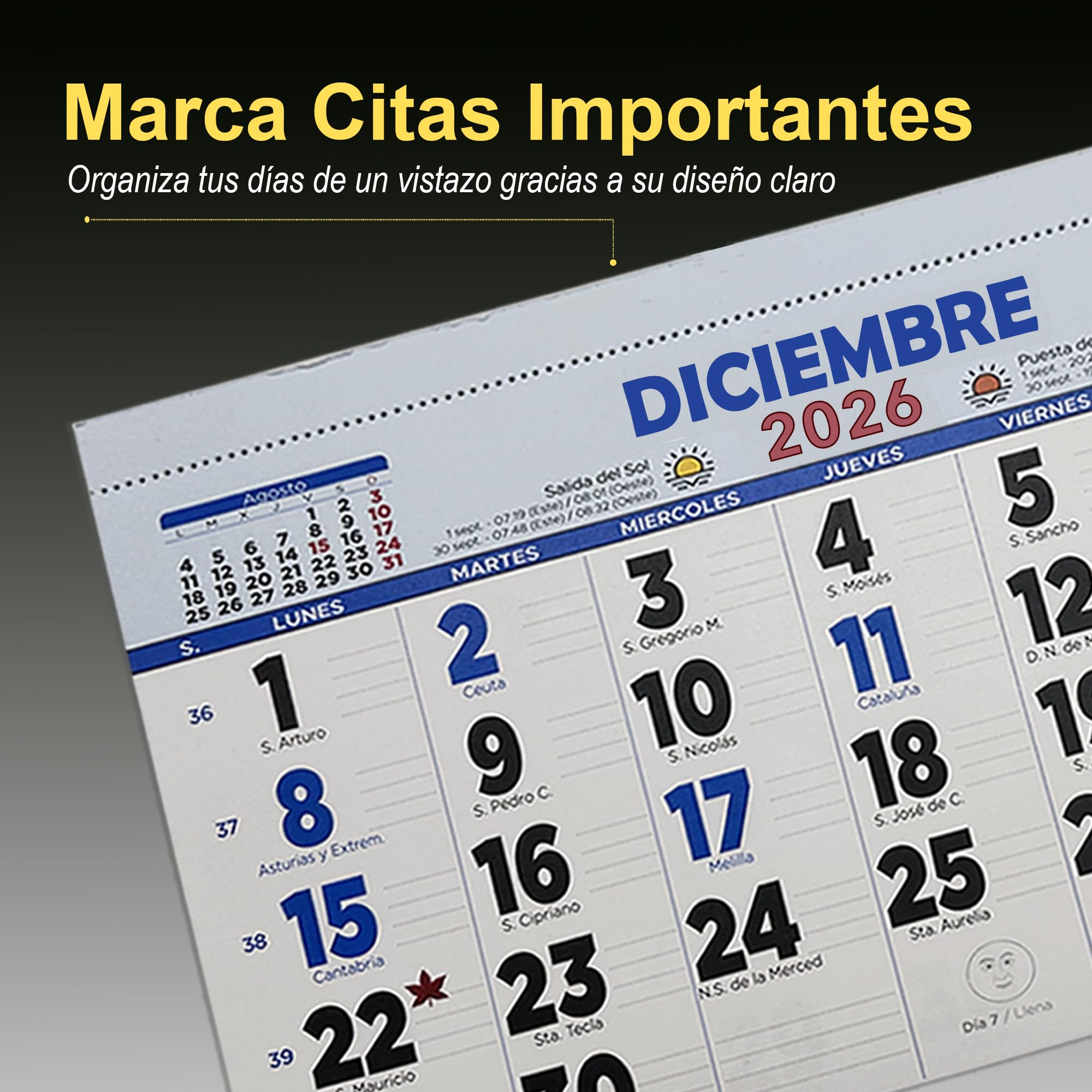 Calendario Magnético Personalizado Para Nevera - Sept 2025 A Dic 2026, Con Foto Y Texto, Tamaño 23.5x28 Cm