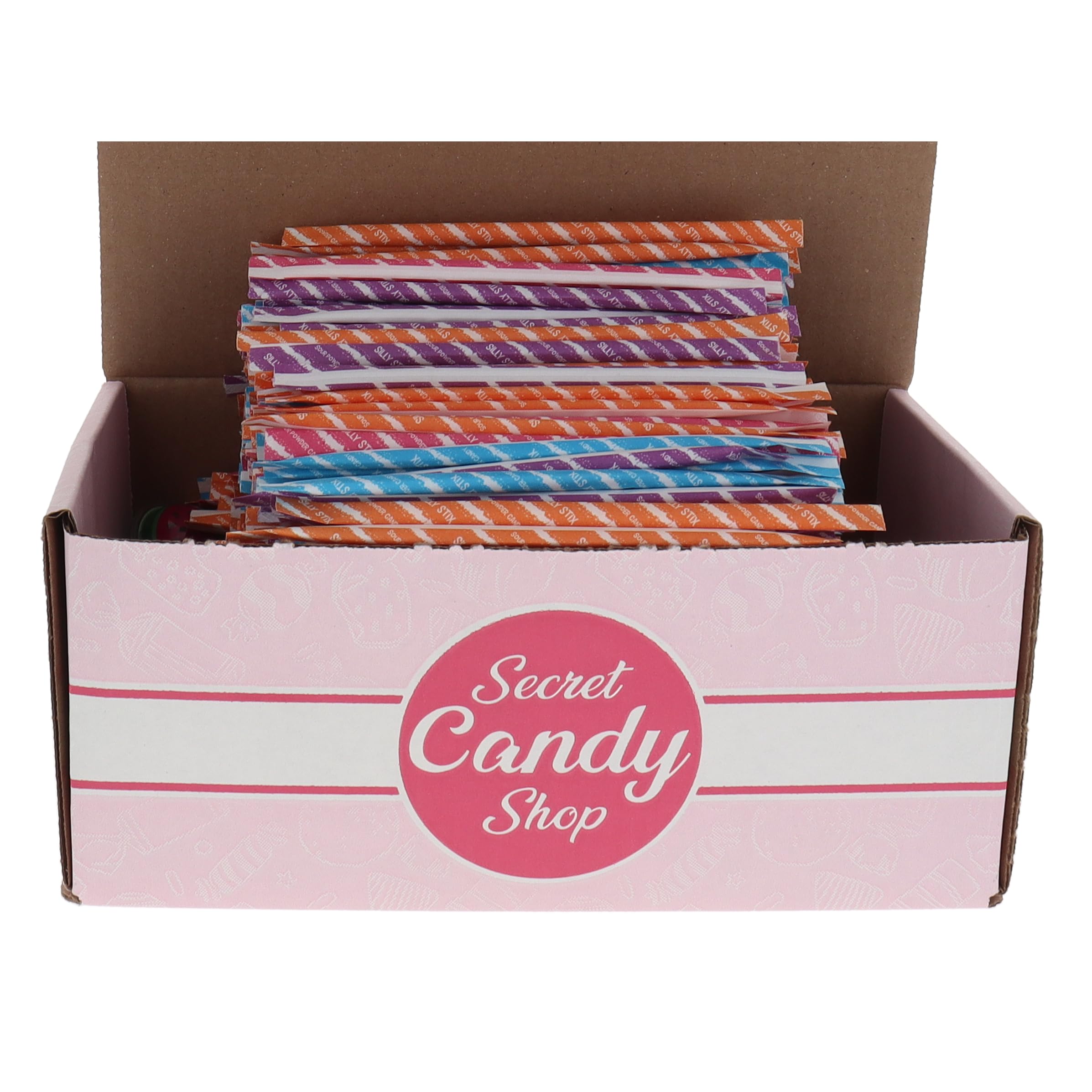 SECRET CANDY SHOPWonk Pixy Stix Bulk in Box, 300 Silly Stix (4 Assorted Flavors)