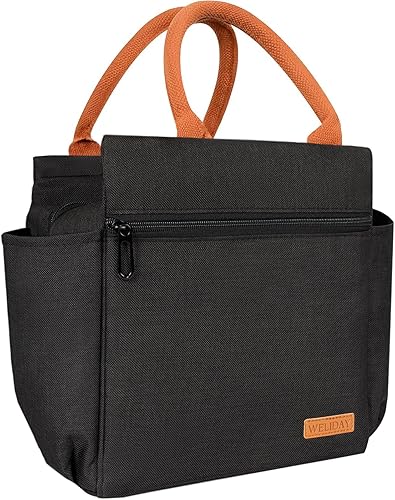 Bolsa de almuerzo WELIDAY con aislamiento, lonchera reutilizable a prueba de fugas, espaciosa, para mujeres, hombres, adultos, con portabotellas y