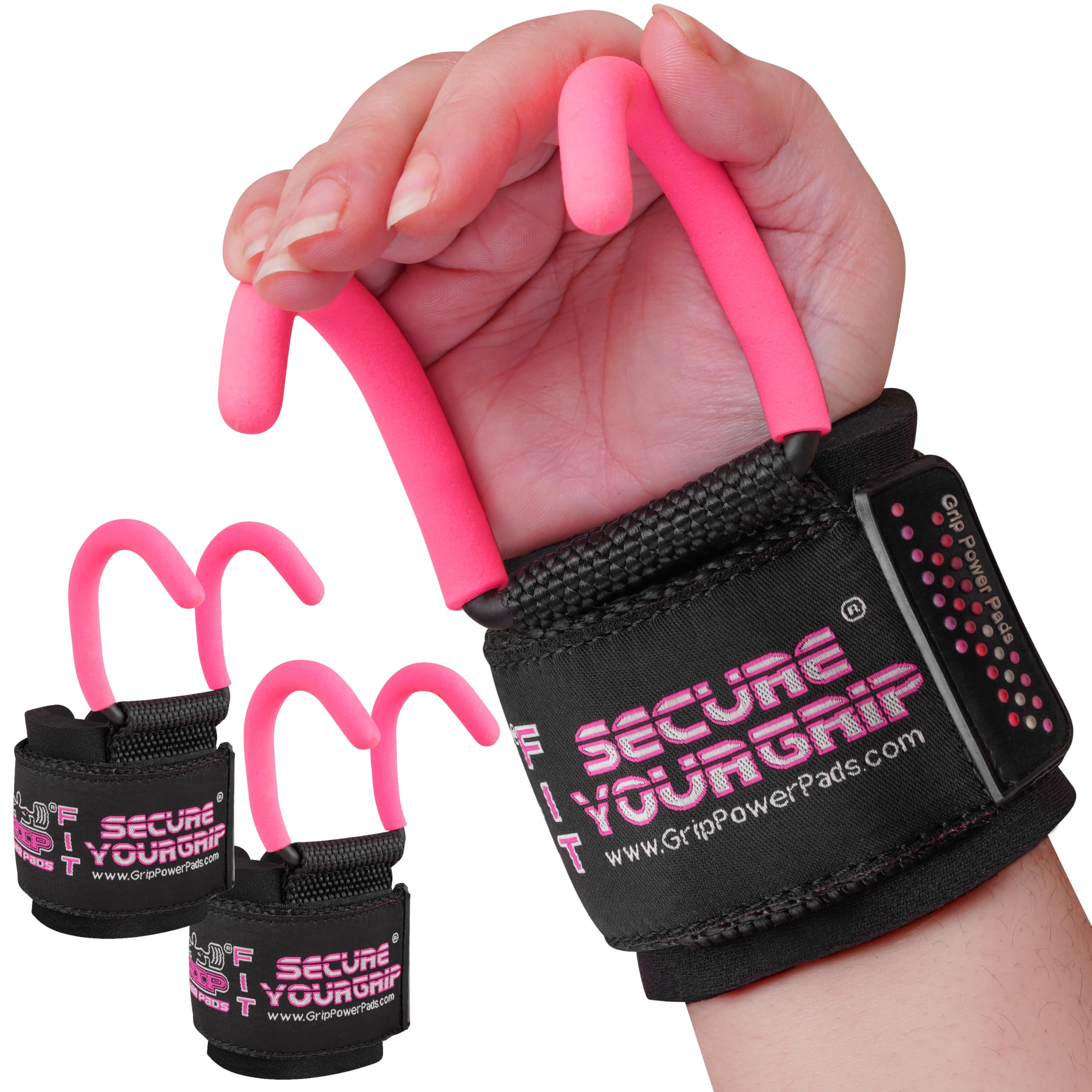 Mejor Peso Levantamiento Barra Ganchos Heavy Duty – Muñequeras de Levantamiento de Peso Entrenamiento Gimnasio Correas Grips Set de 2
