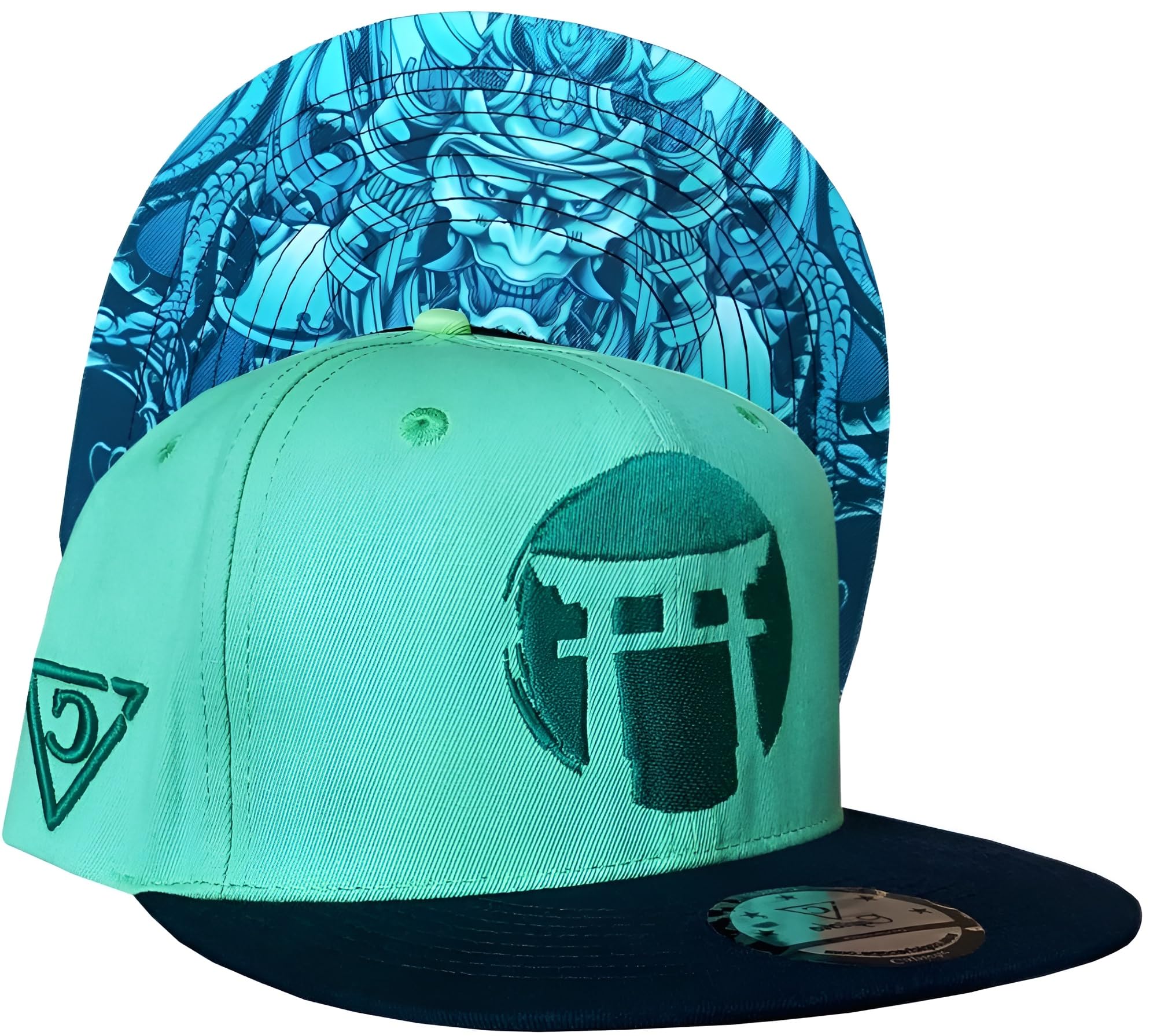 Capiche Unisex [Warrior] Green Samurai [99+ Variations] Green Snapback Cap, Samurai, Color Changing Baseball Temperature, Hot And Cold, Japanese Hat, Warrior, Samurai Hat
