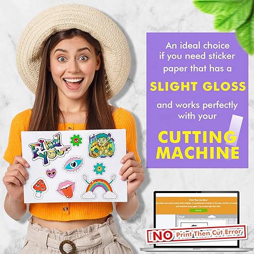 Miniatura 3 de Koala - Papel adhesivo semibrillante para impresora de inyección de tinta y láser, 100 hojas de papel adhesivo fotográfico imprimible de 8.5 x 11