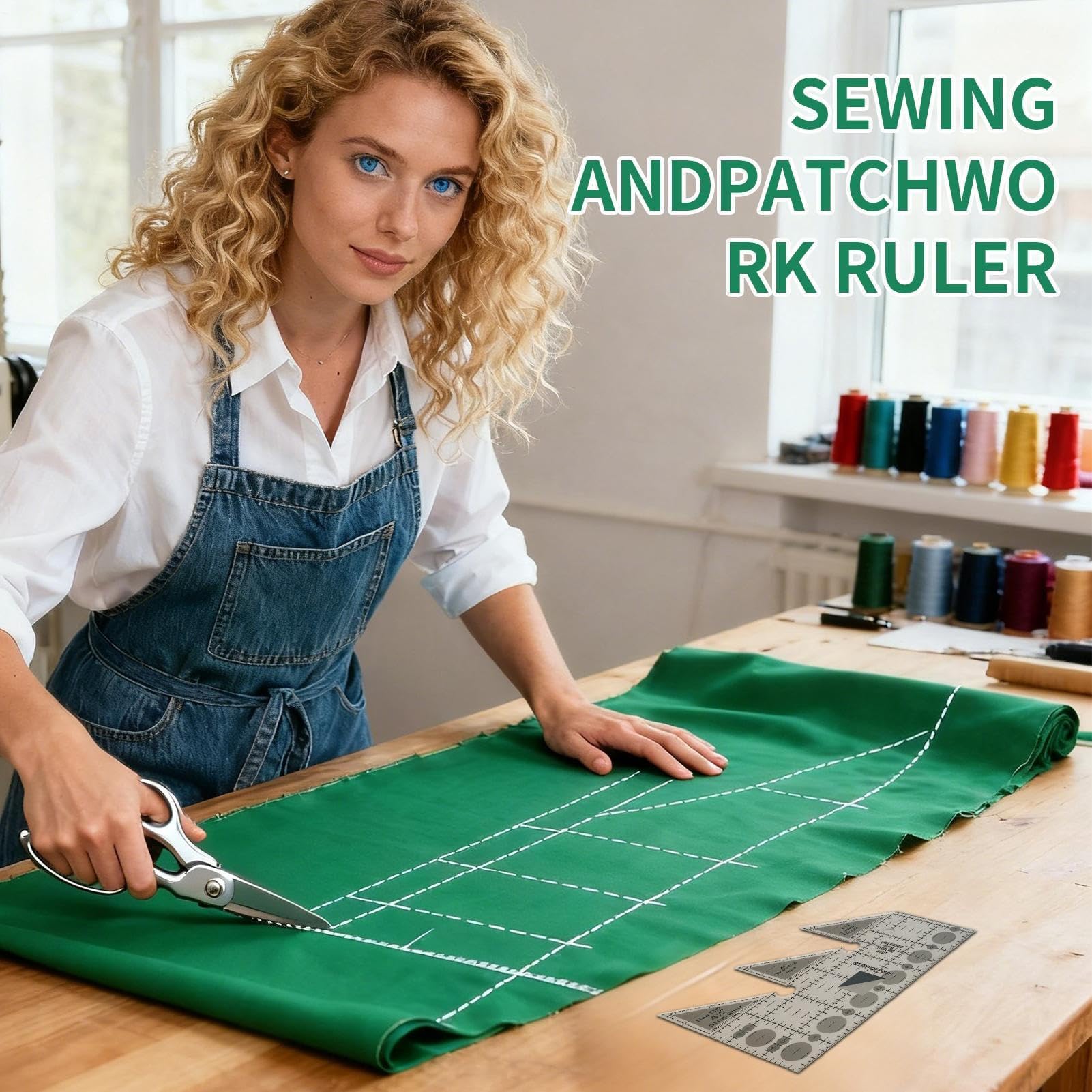 Quilt-Lineal – Doppeltes 45°-Werkzeug für Acrylstoffe, Schneideführungsdreieck zum Nähen und Sticken