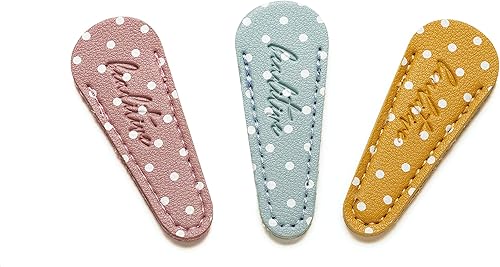 Beaditive Tijeras bordadas Vaina (juego de 3 piezas) Pastel Rojo, Verde, Amarillo Lunares