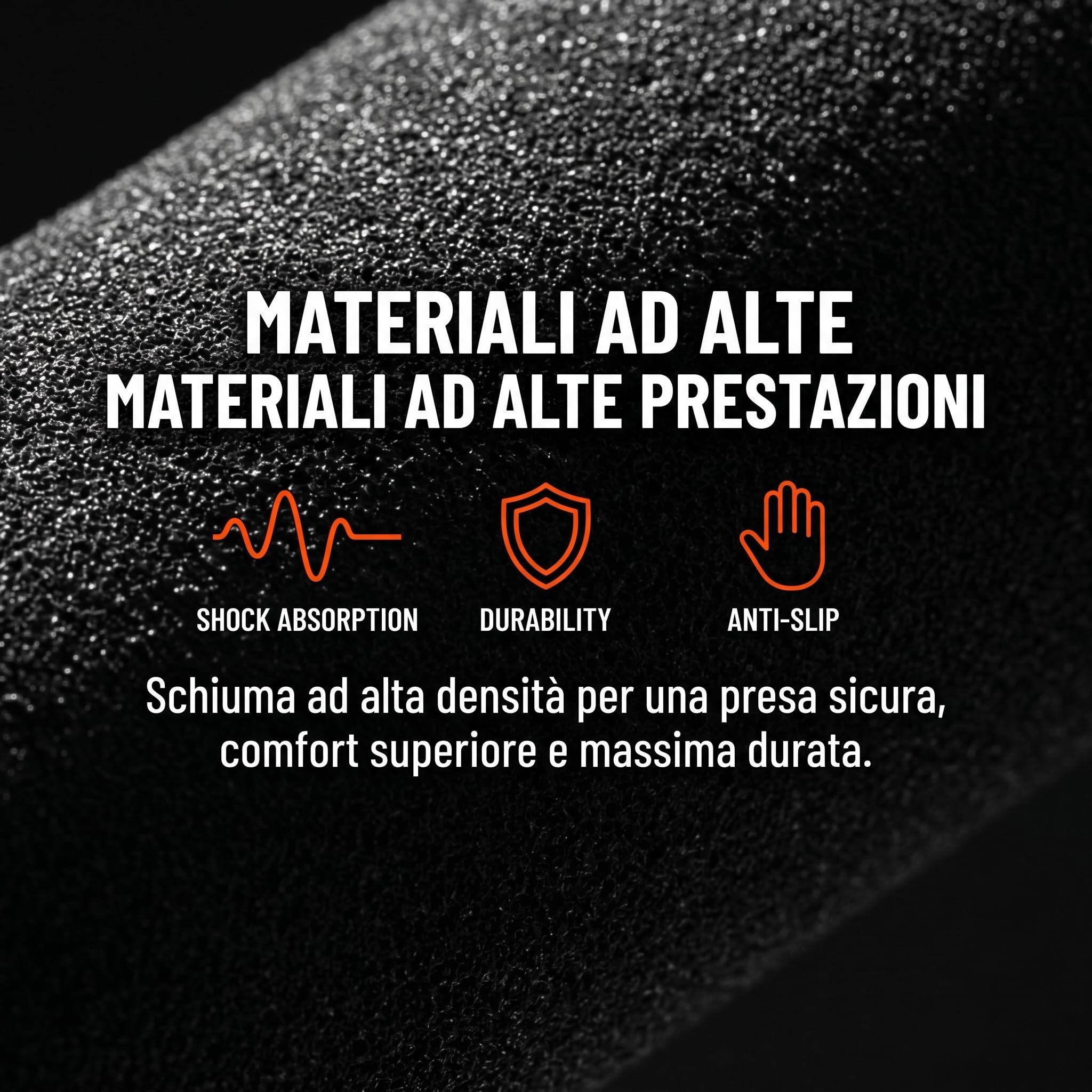 Manopole Moto Antivibranti, 2 Paia Impugnature in Spugna per Manubrio, Antiscivolo per Moto Scooter Bici, Assorbe Vibrazioni e Riduce Affaticamento (Nero)